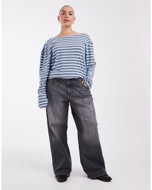 ONLY Juicy High Rise Wide Leg Jeans - Blue