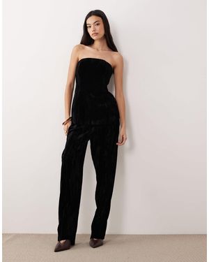 ASOS Tailored Velvet Tapered Pants Co-ord - Black