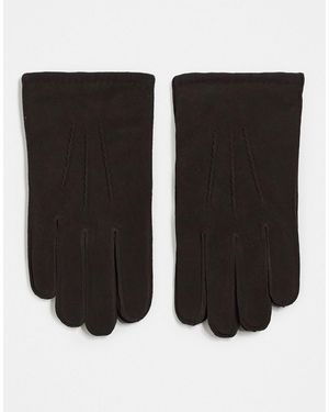 ASOS – hochwertige handschuhe aus wildleder - Schwarz