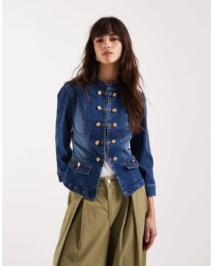 ASOS Shrunken Drummer Style Jacket - M - Blue