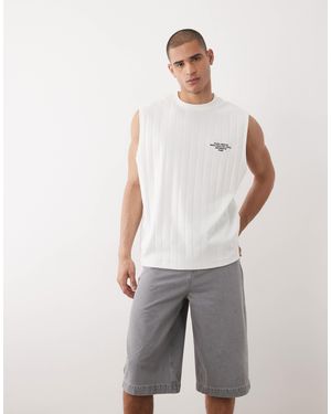 ASOS – länger geschnittene jeans-jorts - Weiß