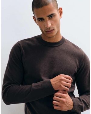 Threadbare Jersey De Punto Con Cuello Redondo En Marrón - Negro