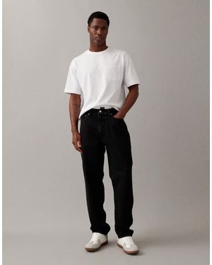 Abercrombie & Fitch – locker geschnittene jeans - Schwarz