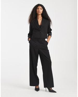 Pieces Tailored High Waisted Wide Leg Pants Co-ord - Black