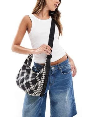 BAGGU Medium Nylon Crescent Bag - Blue