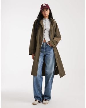 ASOS Asos Design Tall Shower Resistant Chuck On Coat - Blue