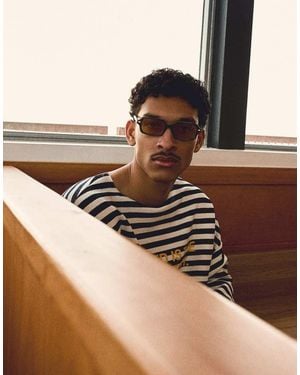 Bershka Ovale Zonnebril Van Kunststof - Bruin