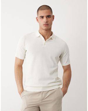Threadbare Polo à manches courtes en maille - écru - Blanc