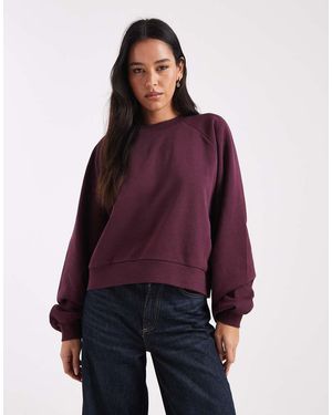 ASOS Balloon Sleeve Sweat - Purple