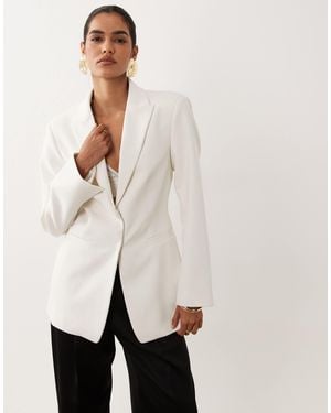 ASOS Tailored Cinch Waist Blazer - Natural