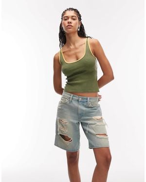 Levi's Middy - bermuda en jean déchiré - clair - Vert