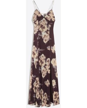 Bershka Long Tulle Strappy Dress - White