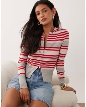 Cotton On Everfine Fitted Hooded Knit Cardigan - Red