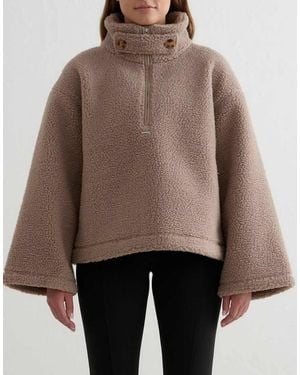 Aim'n Dark Clay Pile Anorak - Brown
