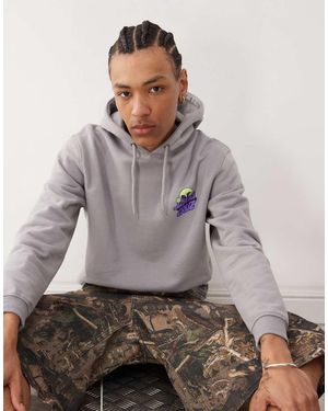 Santa Cruz Invasion Hand Graphic Logo Hoodie With Back Print - Grey