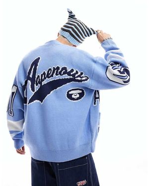 Aape By A Bathing Ape Cardigan Stile College - Blu