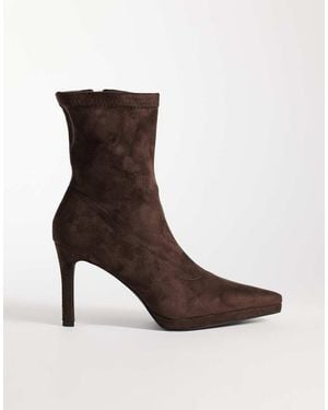SIMMI Simmi London Grech Stivali A Calza Con Tacco - Marrone