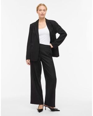 Vila Wide-Leg Trousers - Black