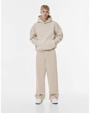 Pull&Bear Skater Tracksuit Bottoms - Natural