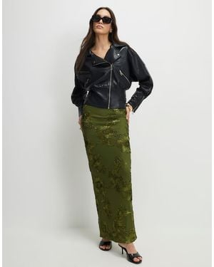 River Island Cornelli Maxi Skirt - Green