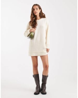 ONLY Drop Shoulder Knitted Mini Dress - Natural