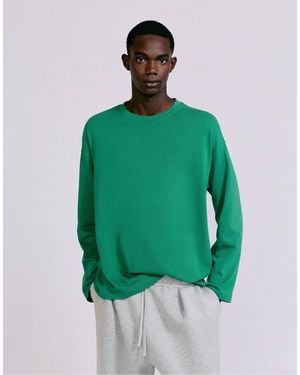 Pull&Bear Zwaar T-Shirt Met Relaxed Fit - Groen