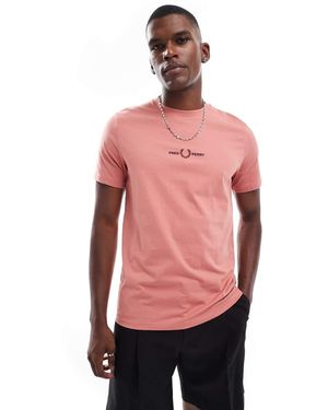 Fred Perry T-Shirt Con Logo Ricamato - Rosa