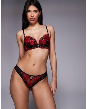 Ann Summers Braguitas Brasileñas Rojas Y Negras Endless Attraction De - Rojo