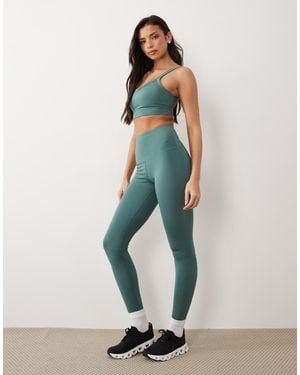4505 Leggings Deportivos De Talle Alto Con Bolsillo Interior Y Diseño Moldeador En La Parte Trasera Icon De - Verde