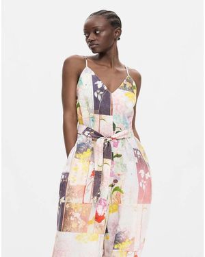 Desigual Printed Long Jumpsuit - White