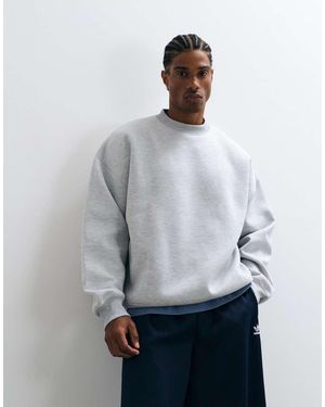 ASOS Sudadera Extragrande En Tejido Estilo Scuba En - Gris