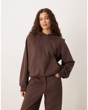 ASOS Circular Design Collection Hoodie With Seam Details - Brown
