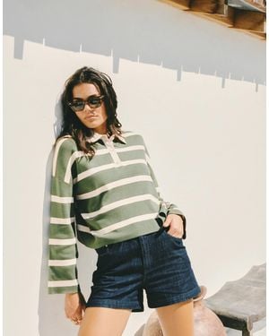 Rhythm Rugby Polo Top - Green