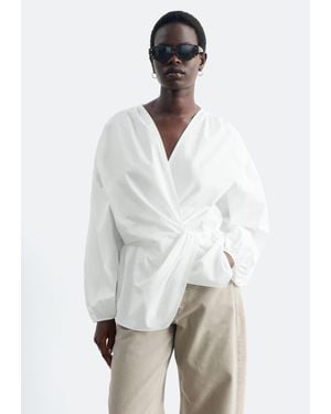 & Other Stories Pure Cotton Cinch Waist Shirt - White