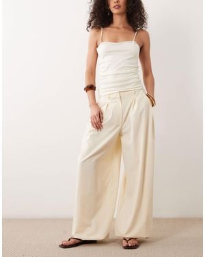 Miss Selfridge Tailored Balloon Trouser - Natural