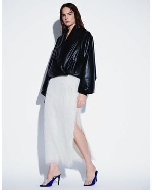 ASOS Fluffy Maxi Skirt - White