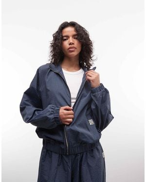 Collusion Xl baggy Nylon Track Jacket - Blue