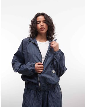 Collusion Xl baggy Nylon Track Jacket - Blue