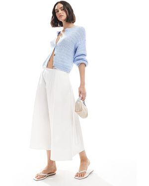 ASOS Jupe cercle mi-longue en coton - Bleu
