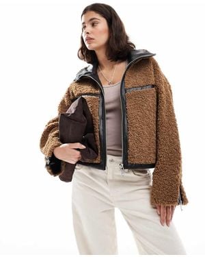 ONLY Chunky Teddy Short Jacket - Brown