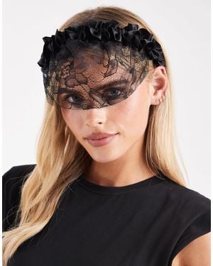 ASOS Halloween Headband With Lace Detail Veil - Black