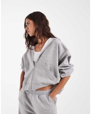 ASOS Hoodie Met Rits - Grijs