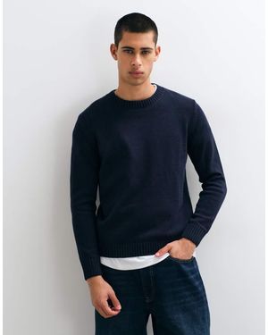 Mango Teen Knitted Crew Neck Jumper - Blue
