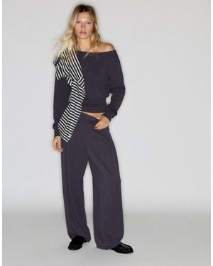 Pull&Bear Weit geschnittene hose mit bundfalten - Blau