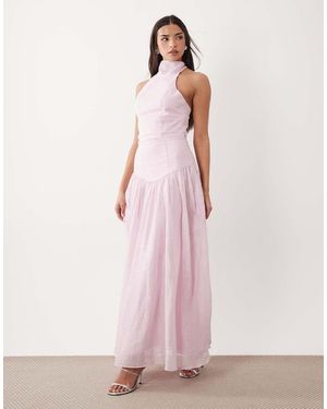 Bardot Amorette Ramie Maxi Skirt - Pink
