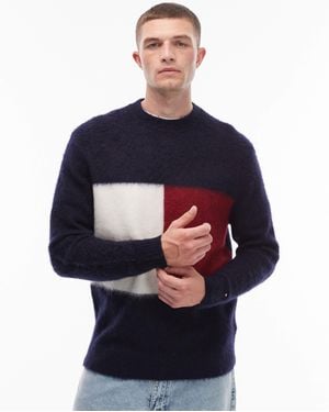 Tommy Hilfiger Alpaca Big Flag Sweater - Blue