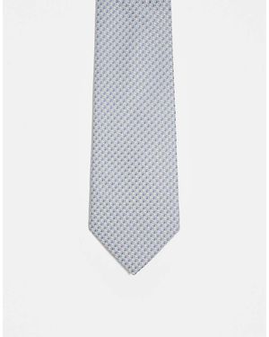 ASOS Corbata Con Estampado Monocromático De - Blanco