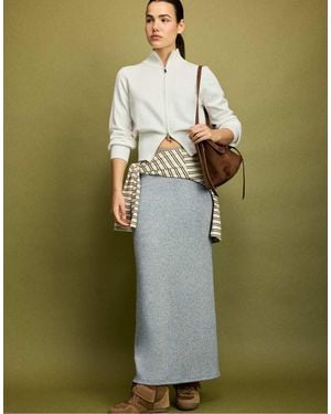 Stradivarius Long Soft-touch Skirt - Green