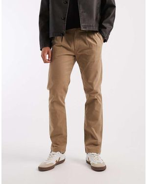 Threadbare Chino Ampi Color Pietra Scuro - Nero