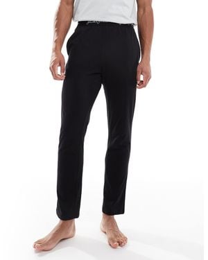 Jack & Jones Script Logo Waistband Lounge Bottoms - Black